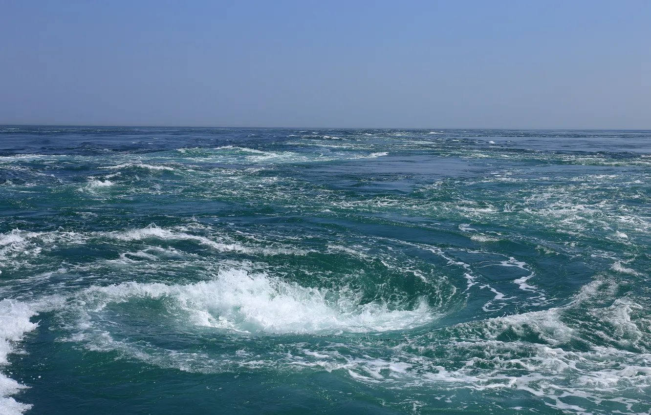 Photo wallpaper sky, sea, nature, spring, strait, scape, phenomenon, tidal