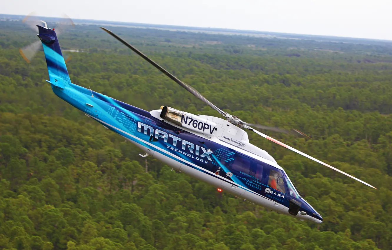 Photo wallpaper flight, matrix, helicopter, Sikorsky