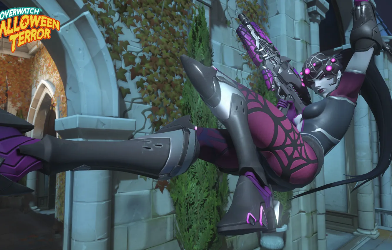 Photo wallpaper Halloween, Spider, Overwatch, Widowmaker, Amélie Lacroix