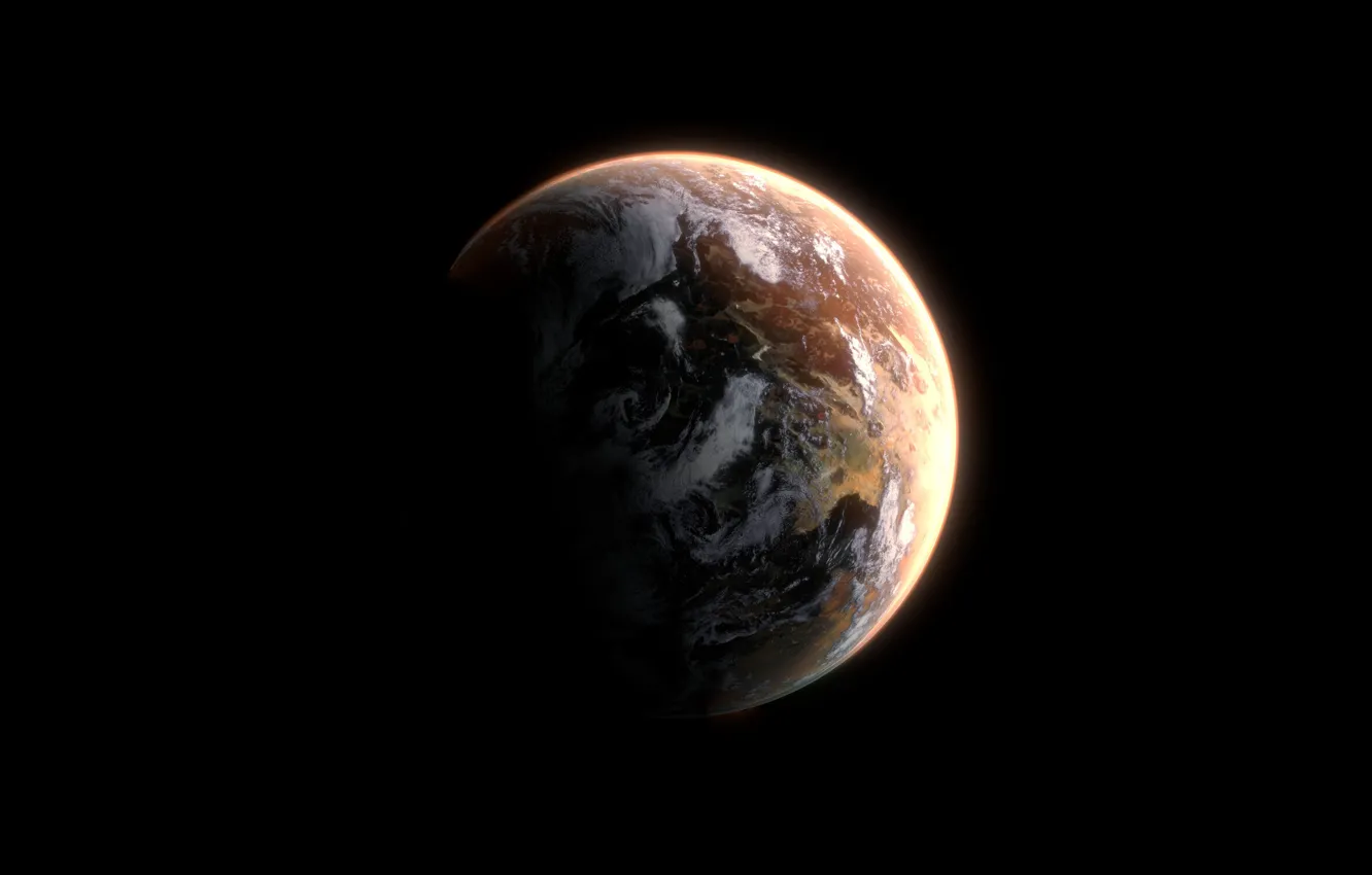 Photo wallpaper space, planet, space, fantasy, science fiction, art, by Antonio Echeverria, Antonio Echeverria