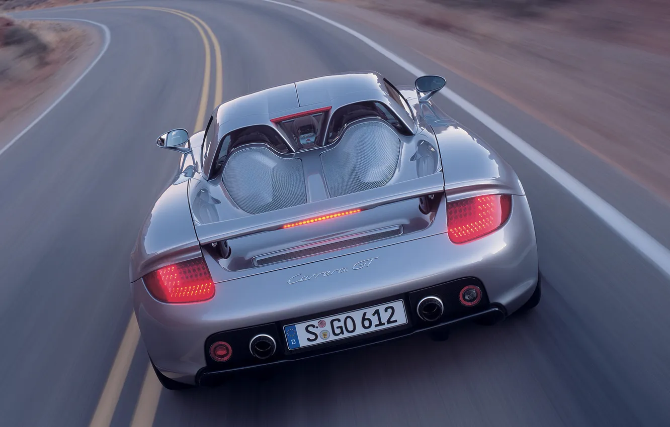 Photo wallpaper road, Porsche, Carrera GT