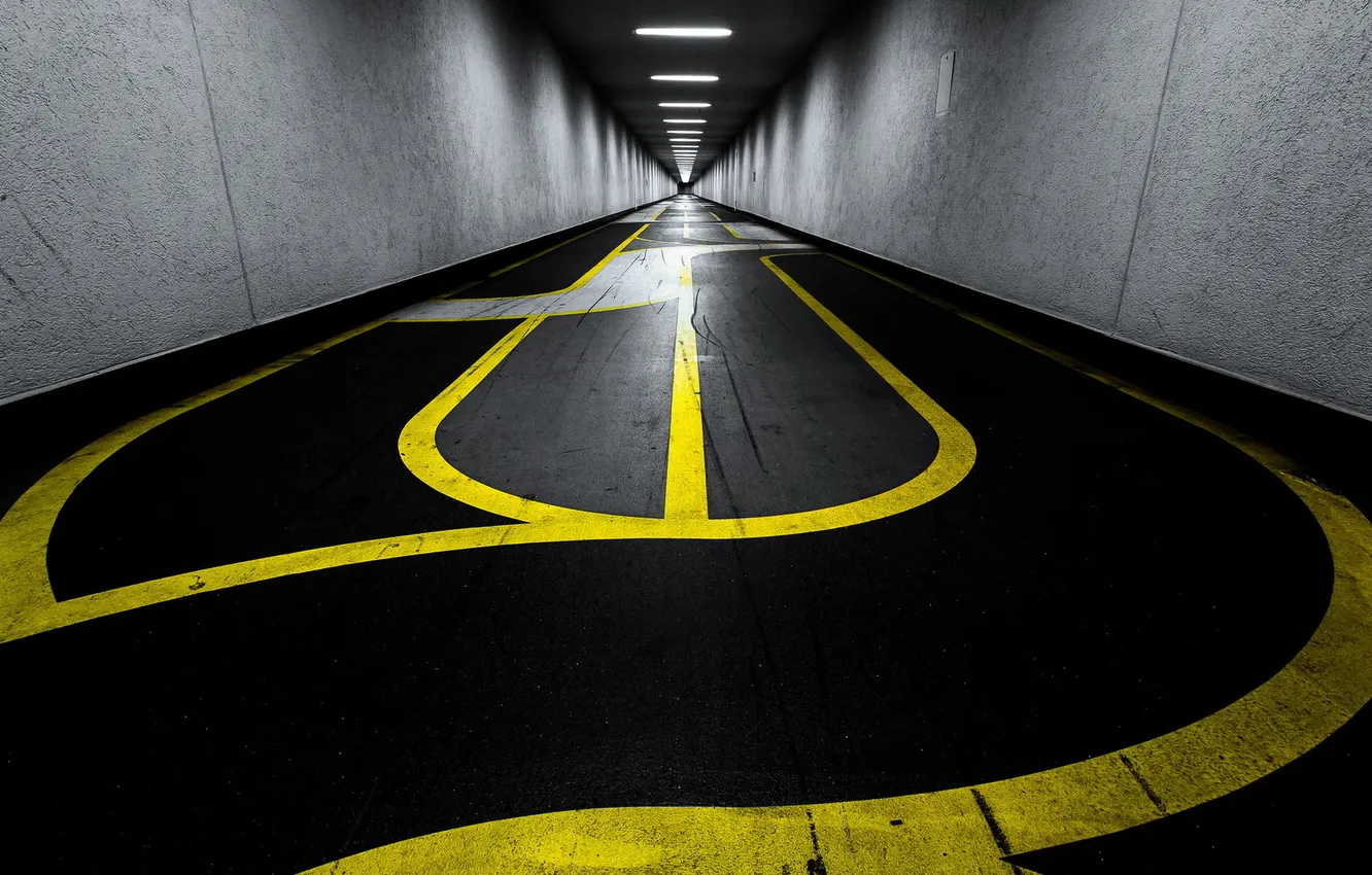 Photo wallpaper road, the city, underground