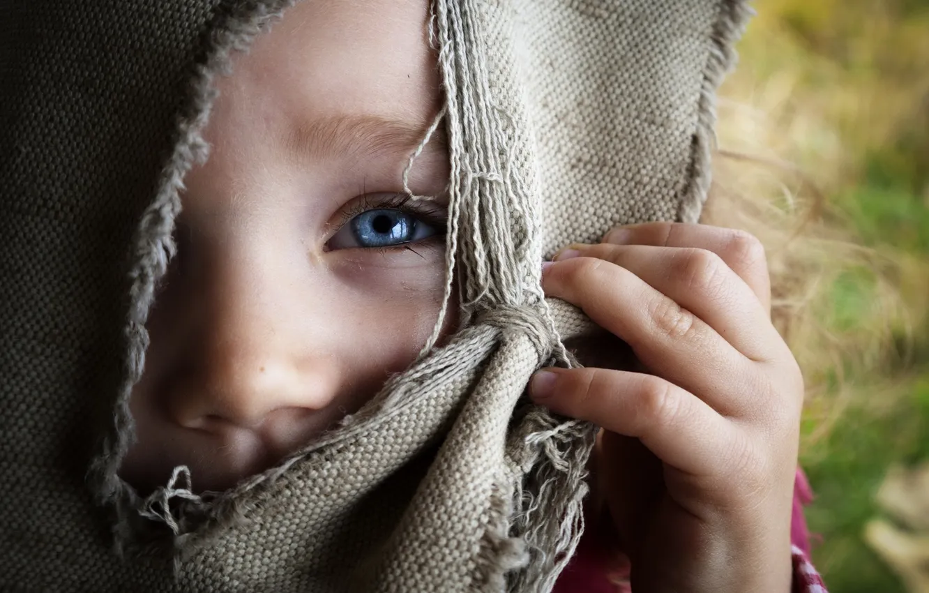 Photo wallpaper look, children, mood