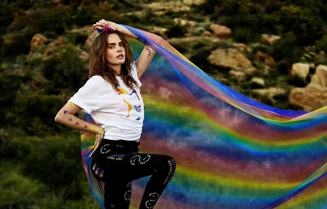 Photo wallpaper wallpaper, Celebrities, model, people, pride, Cara Delevingne, actrees, UHD