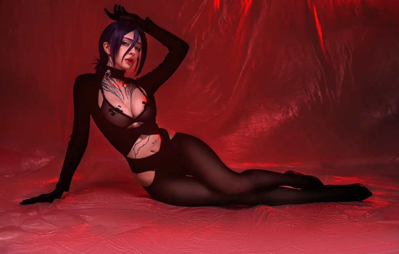 Photo wallpaper chest, tummy, figure, tattoo, tattoo, legs, waist, boobs