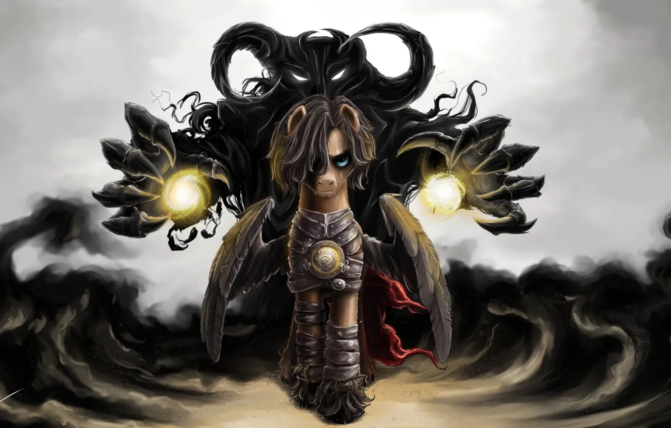 Photo wallpaper character, the game, wings, armor, art, pony, Prince of Persia