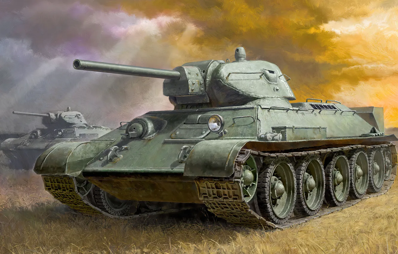 Photo wallpaper tank, USSR, average, T-34/76 Mod. 1941