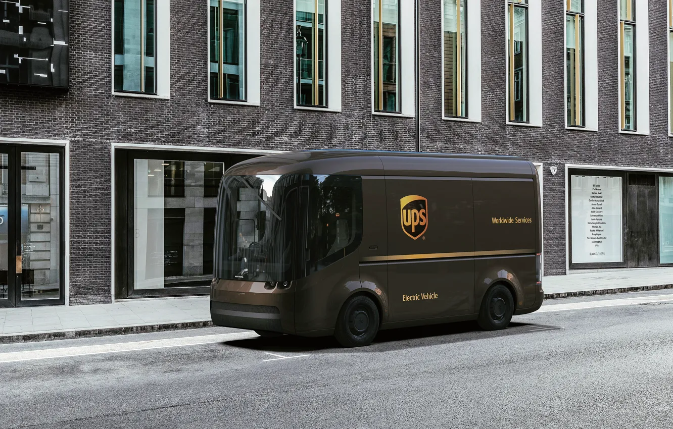 Photo wallpaper UPS, Arrival, Electric Vehicle