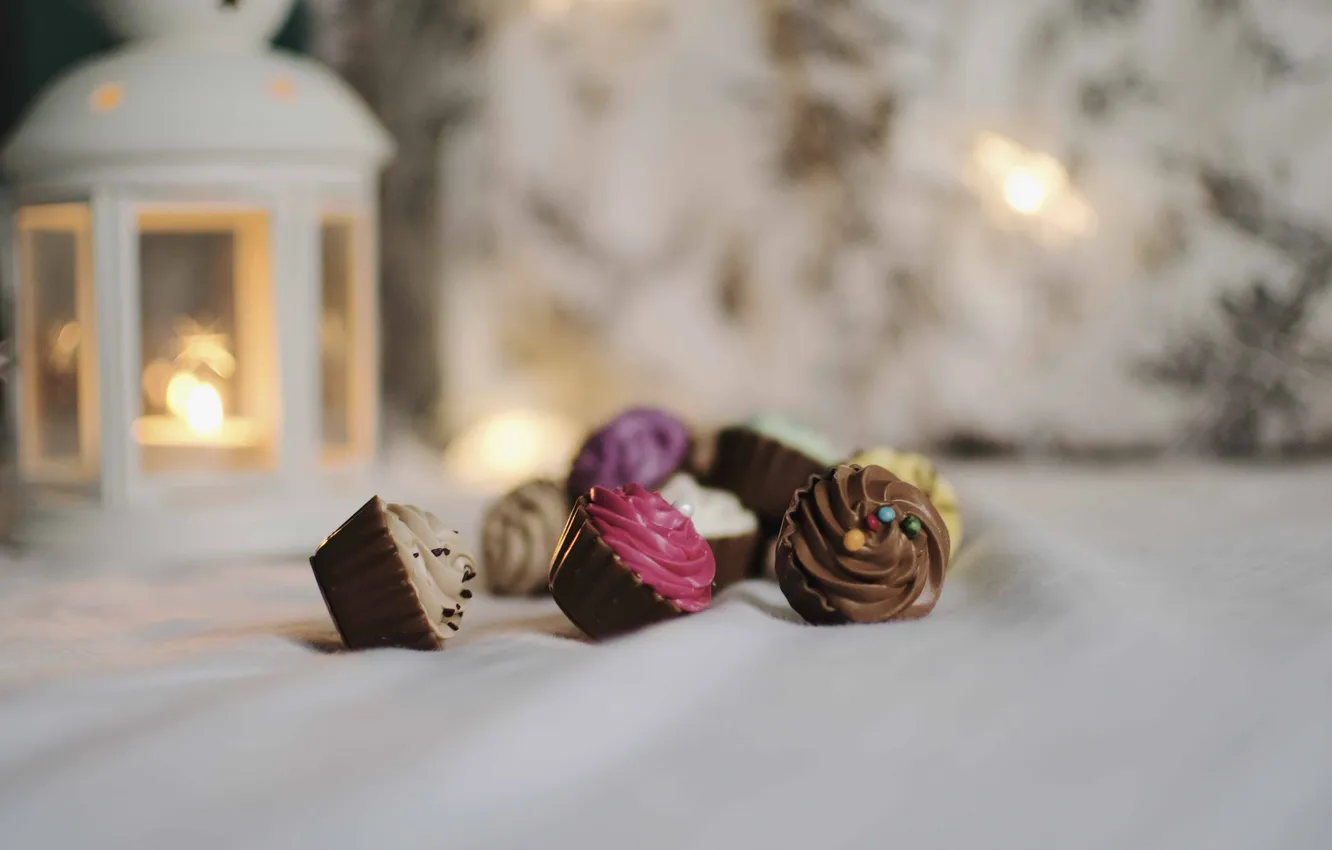 Photo wallpaper chocolate, cupcakes, cupcakes