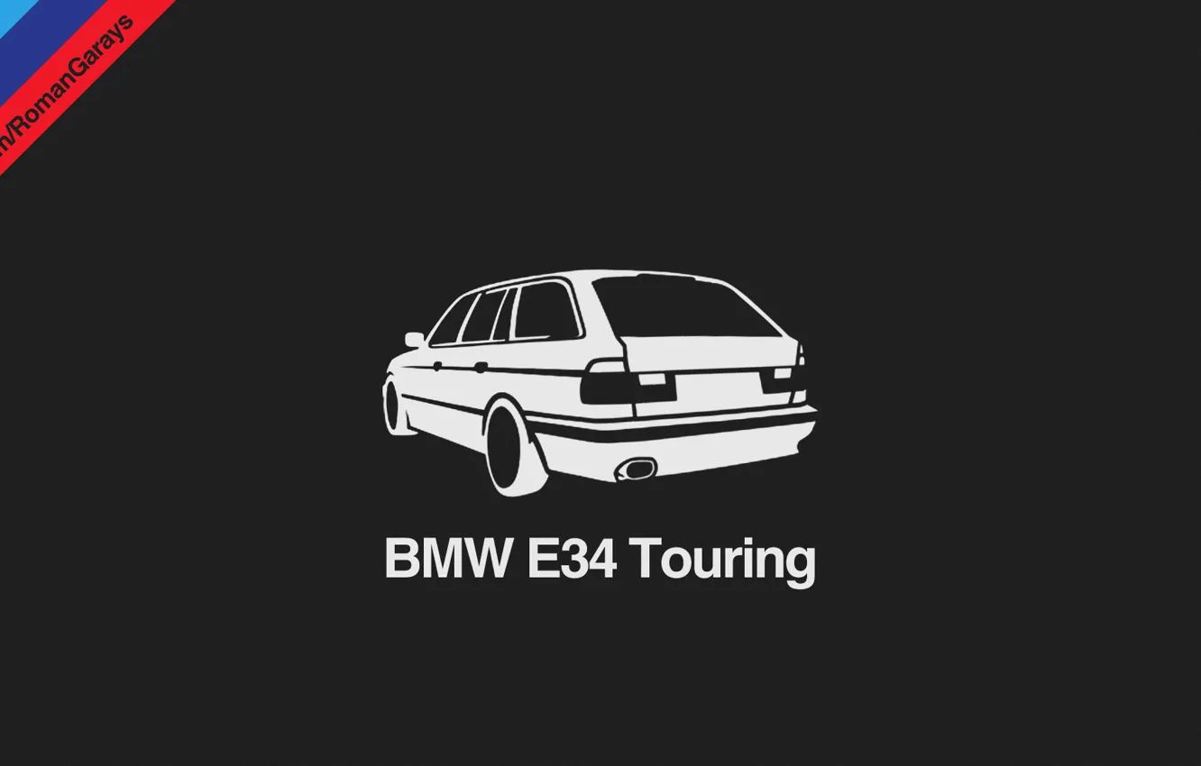 Photo wallpaper car, BMW, dark, graphics, wallpaper, Helvetica, black, design