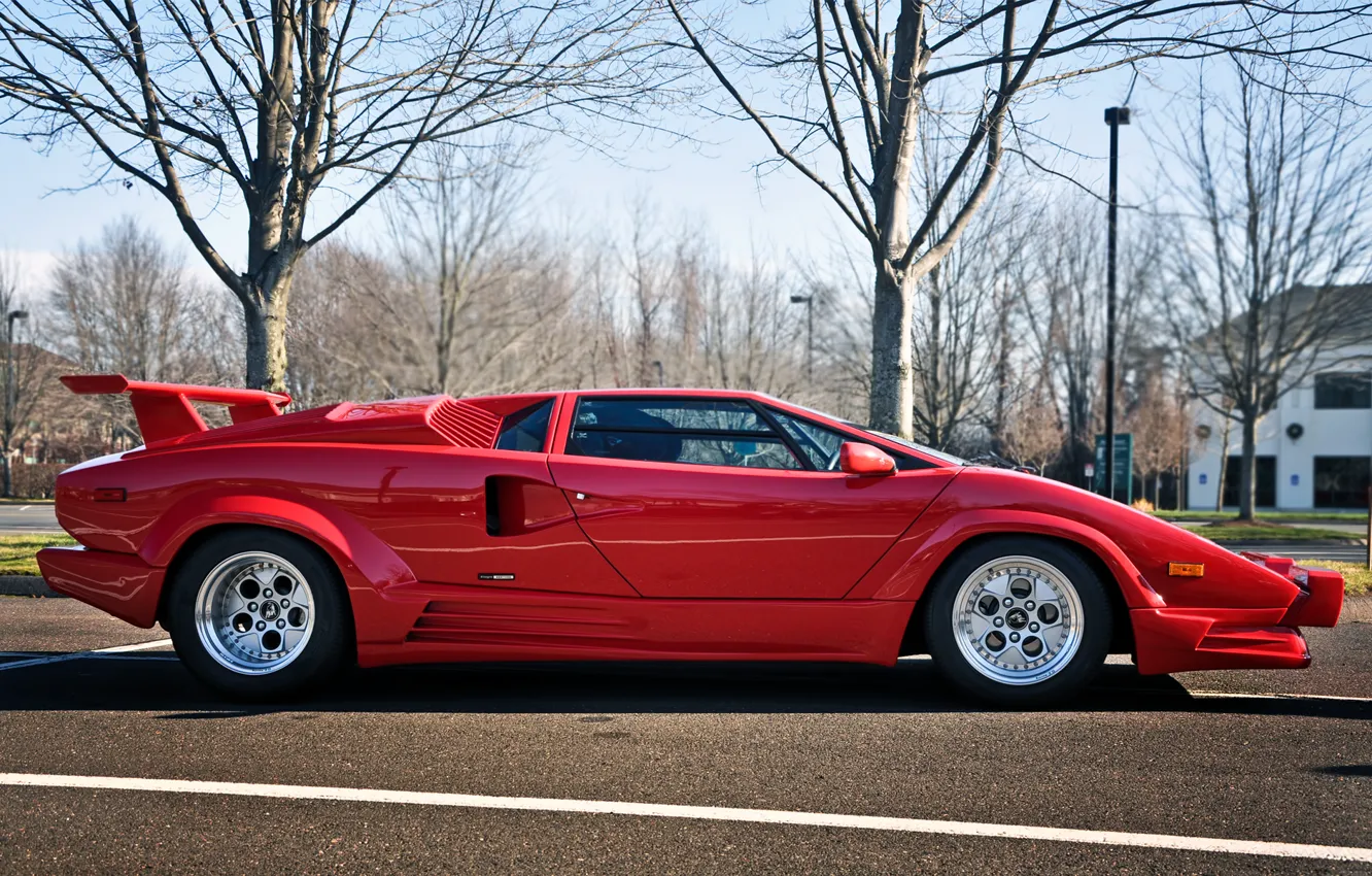 Photo wallpaper red, speed, Lamborghini, power