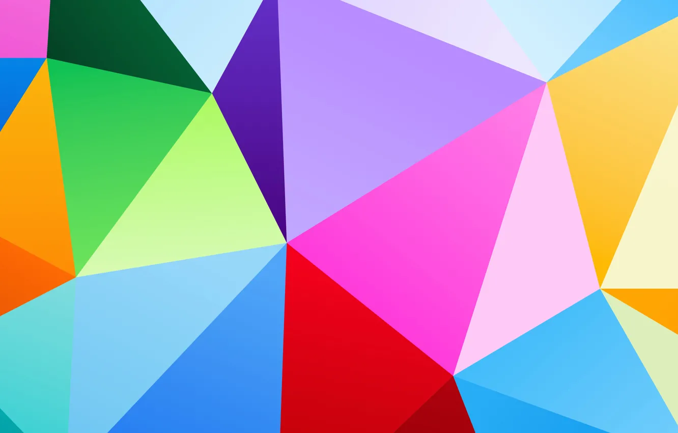 Photo wallpaper colourful, mosaic, poligone
