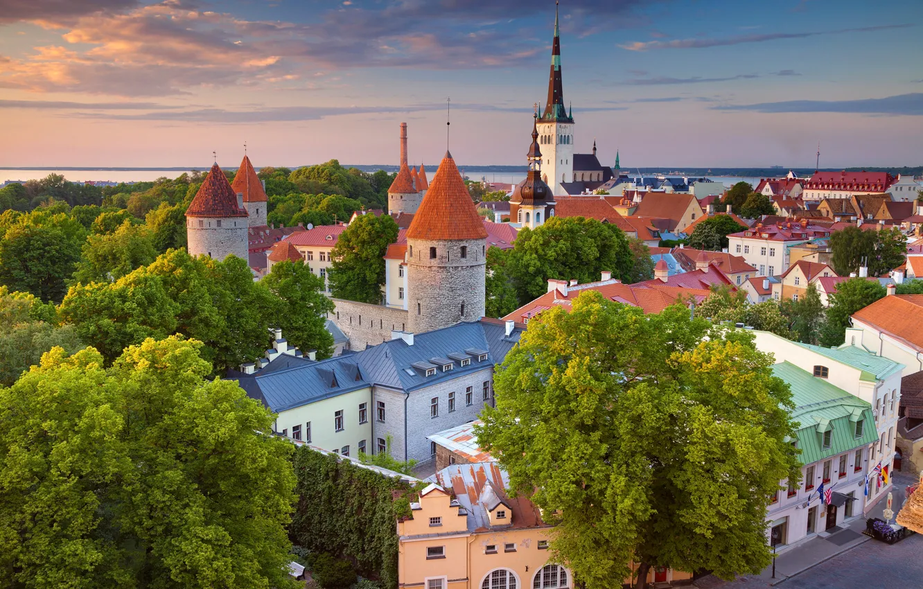 Photo wallpaper home, Estonia, panorama, Tallinn