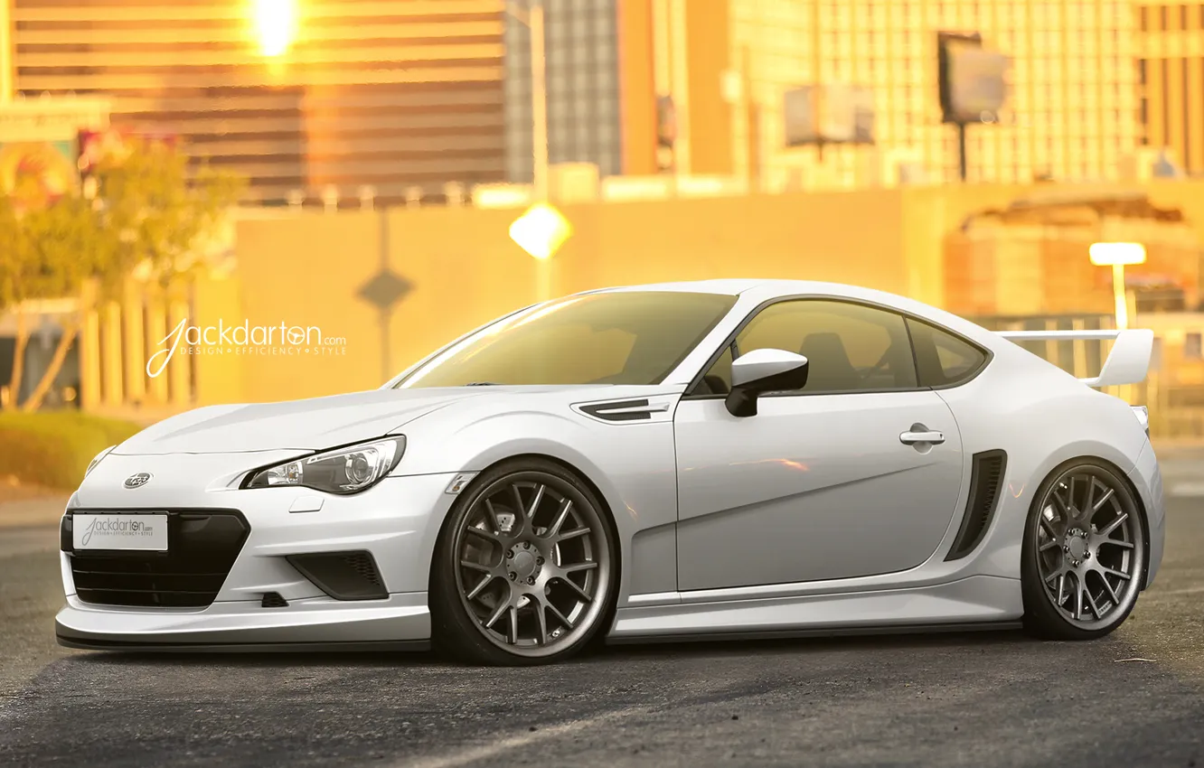 Photo wallpaper machine, Subaru, white, STI, BRZ, Jackdarton