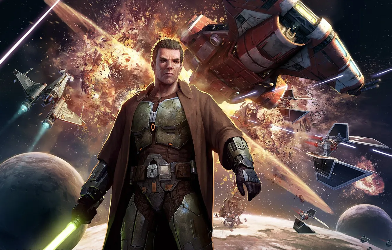 Photo wallpaper space, war, planet, Star Wars, old republic, Jadi