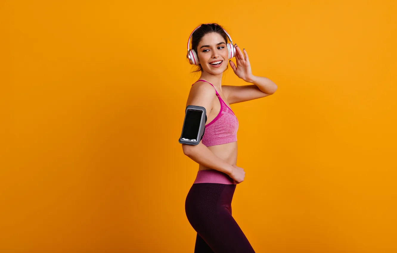 Photo wallpaper woman, enjoying, graceful, pilates