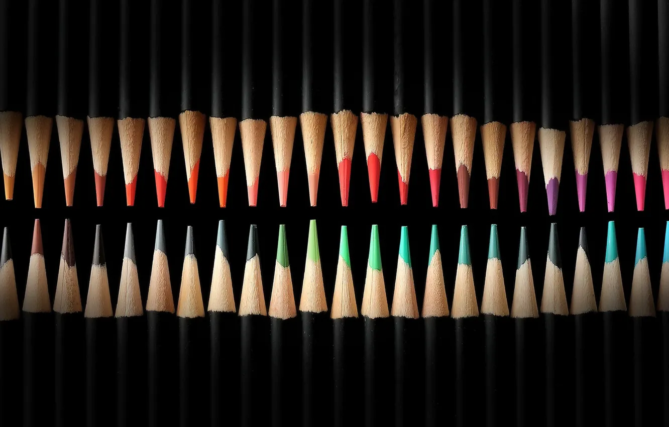 Photo wallpaper color, pencils, form