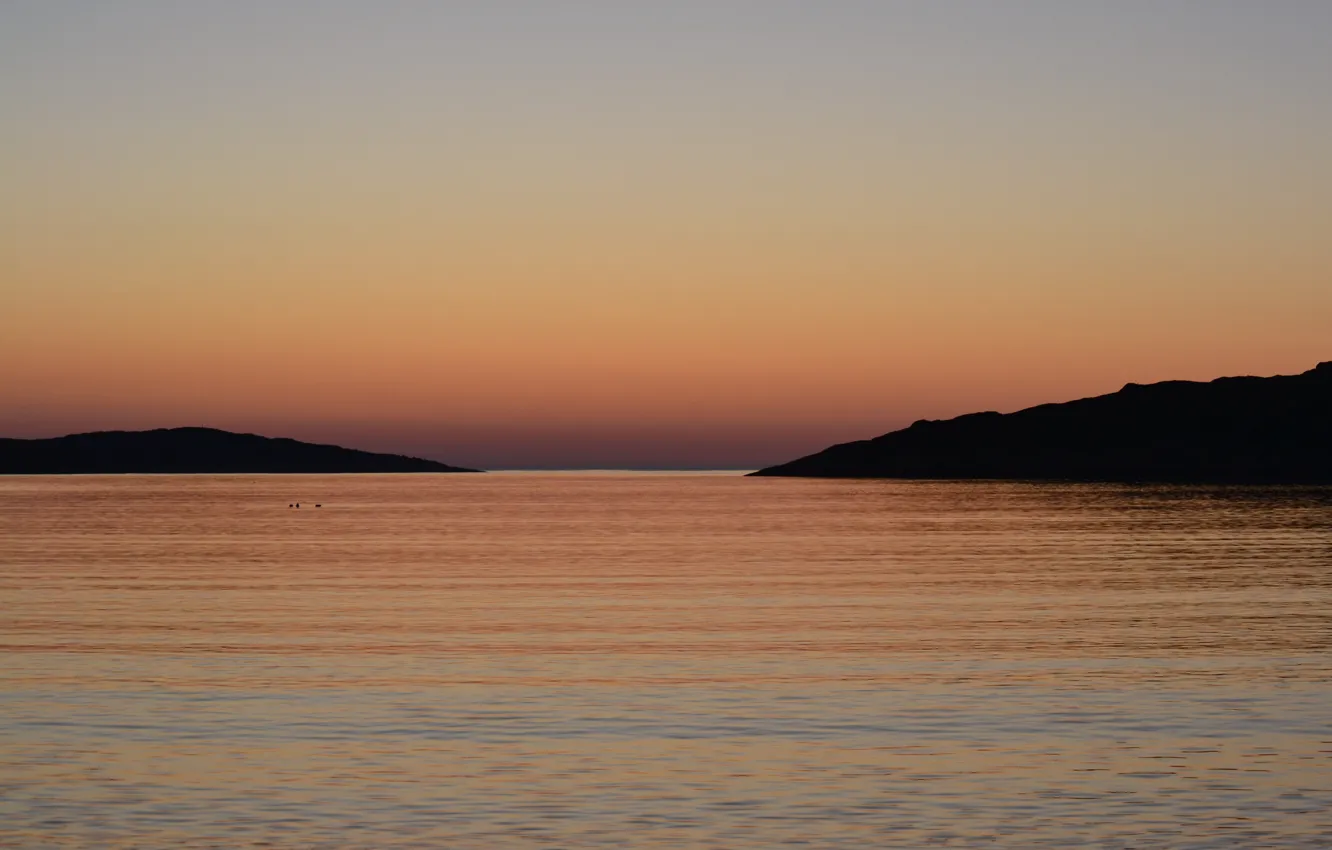 Photo wallpaper sea, sunset, August, Teriberka