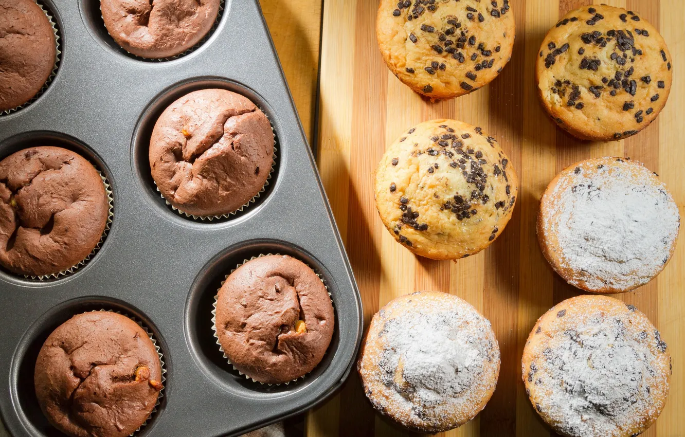 Photo wallpaper form, cakes, cupcakes