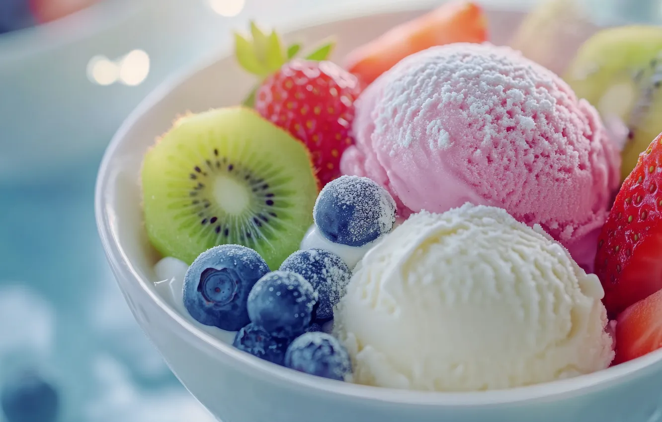 Photo wallpaper ice cream, AI art, neural network