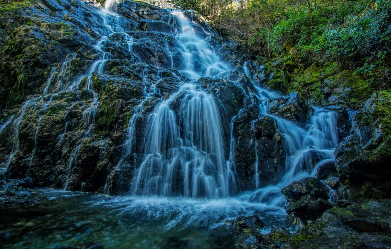 Photo wallpaper waterfall, Canada, Vancouver, Peden Lake, Mary Vine Creek