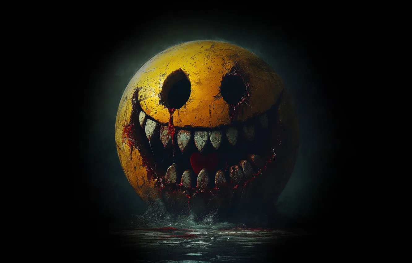 Photo wallpaper predator, smile, horror