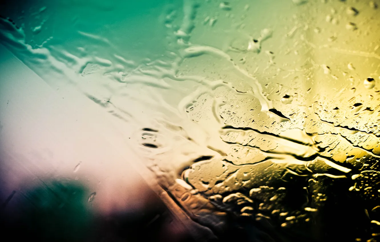 Photo wallpaper glass, drops, rain, divorce