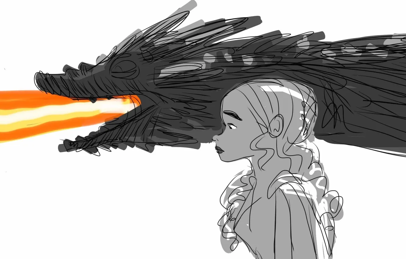 Photo wallpaper dragon, Game of Thrones, Khaleesi, Game of thrones, Daenerys Targaryen