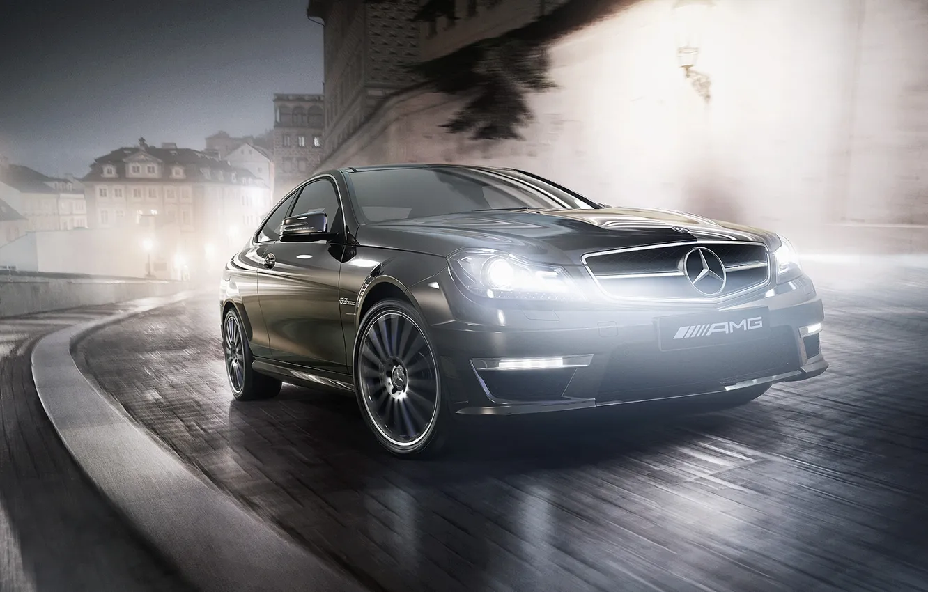 Photo wallpaper auto, coupe, Mercedes, Mercedes, AMG, C class coupe