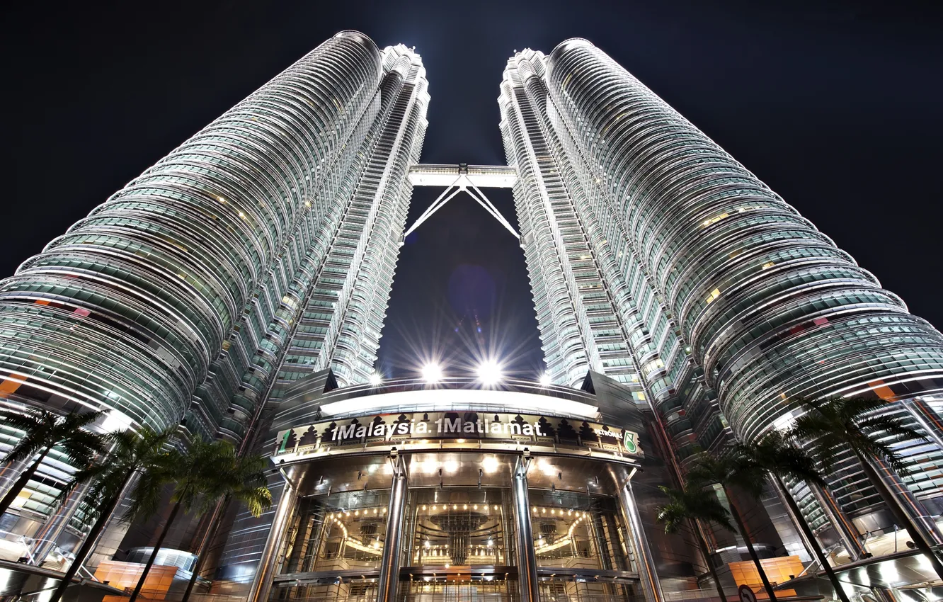 Photo wallpaper tower, skyscrapers, Malaysia, Kuala Lumpur, Petronas