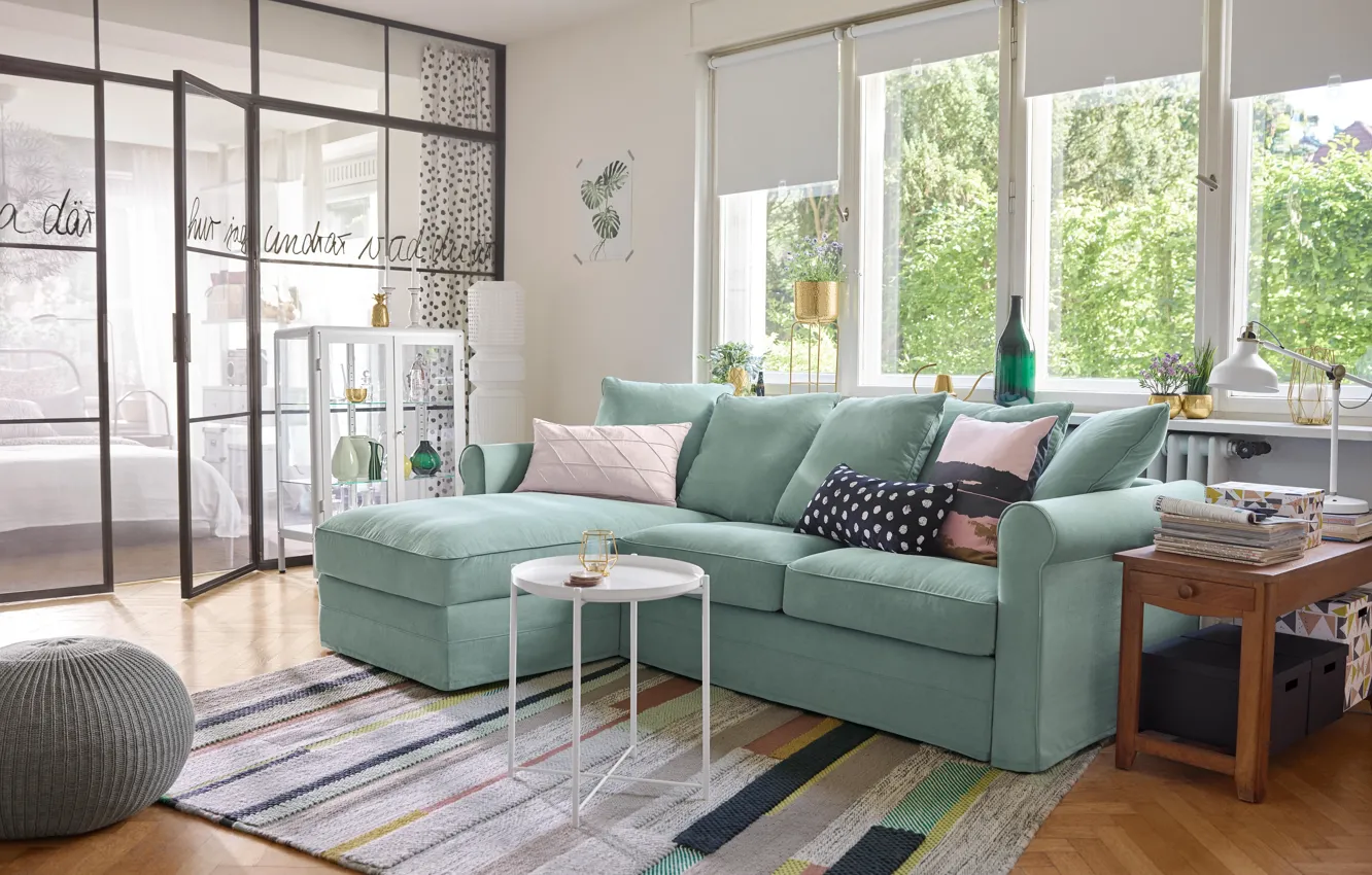 Photo wallpaper design, style, interior, bedroom, living room, IKEA, IKEA idea decor, IKEA Decor