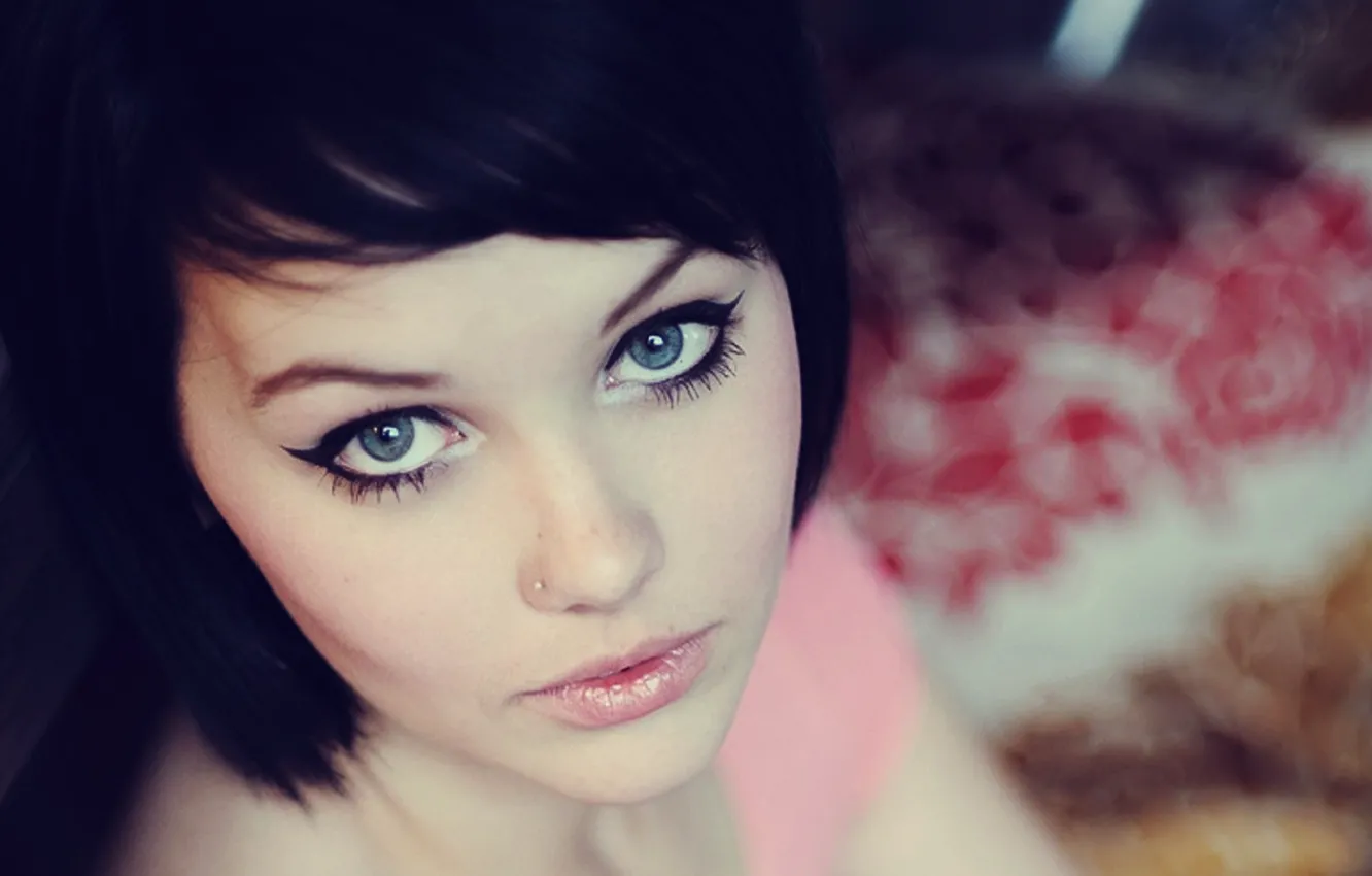 Photo wallpaper eyes, look, sweetheart, model, brunette, Mellisa Clarke