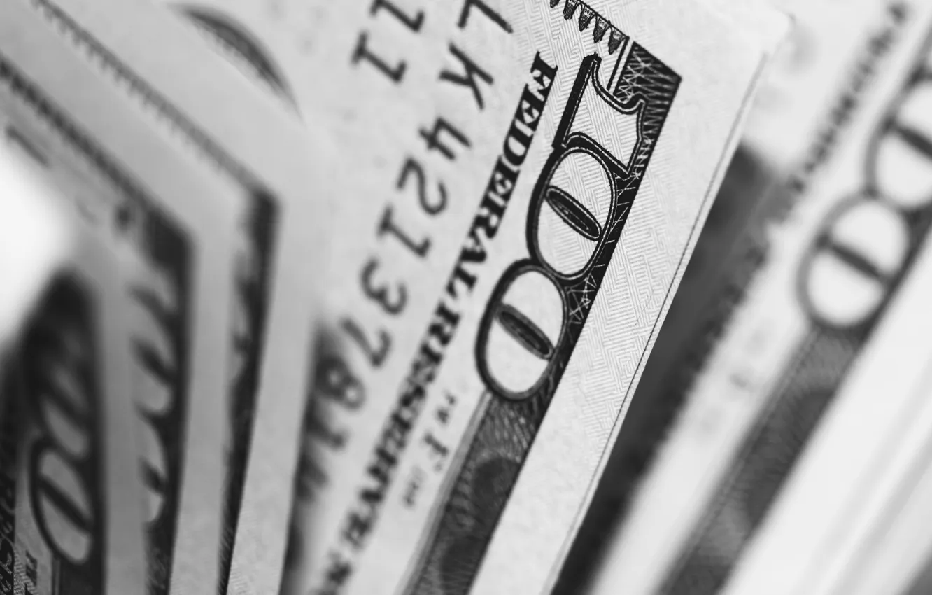 Photo wallpaper white, black, money, dollars, 100, codes