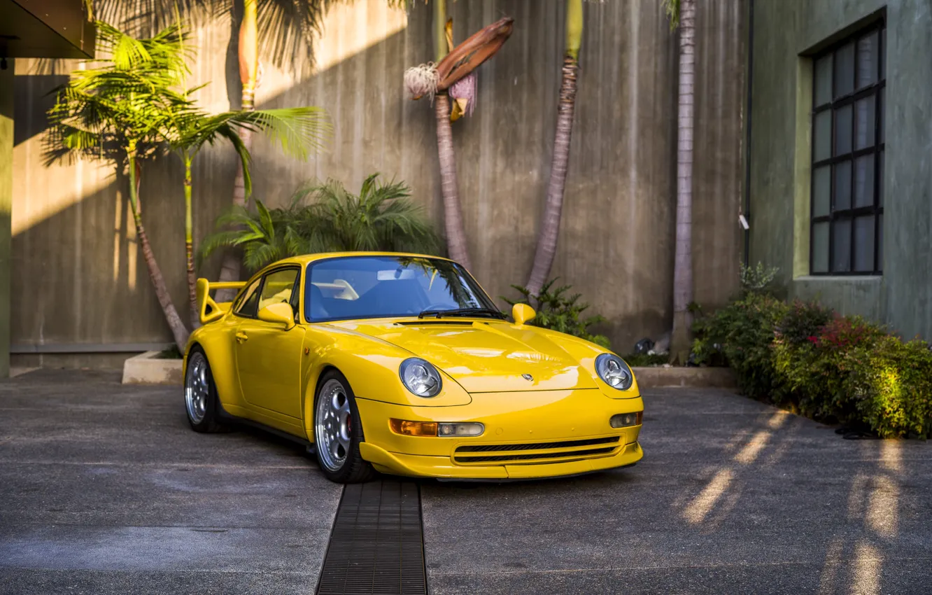 Photo wallpaper 911, Porsche, yellow, 993, Porsche 911 Carrera RS