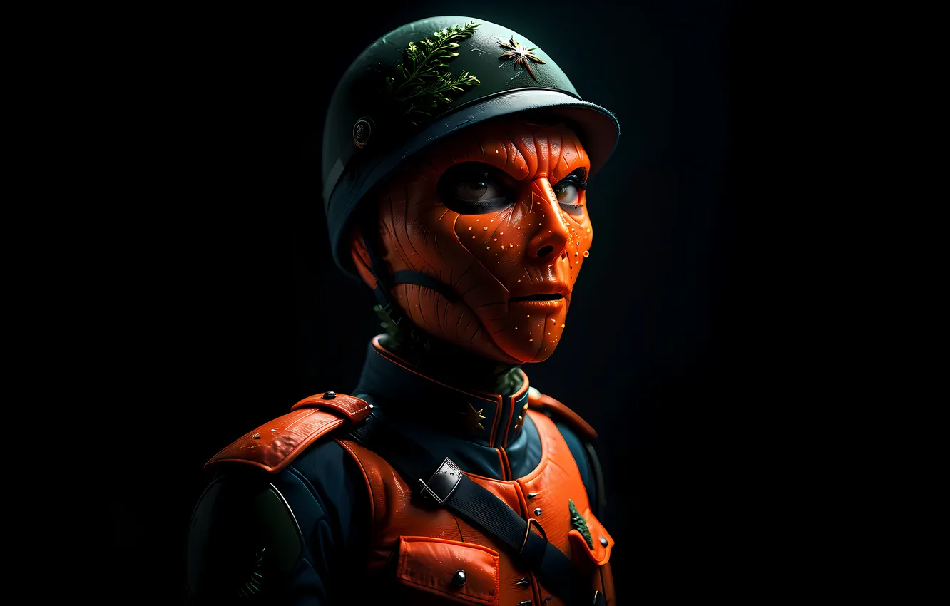 Photo wallpaper portrait, soldiers, fantasy, helmet