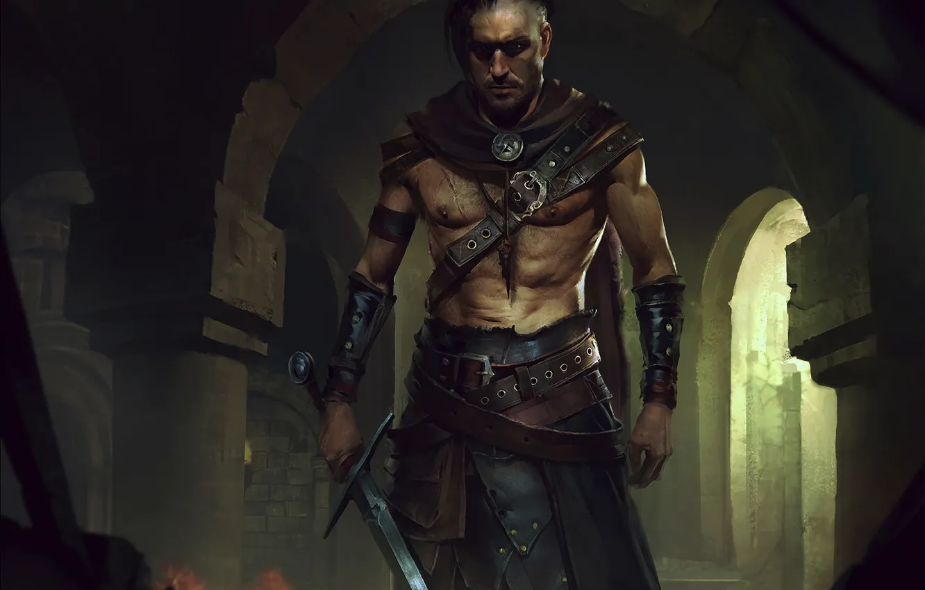 Photo wallpaper the game, sword, warrior, guy, The Elder Scrolls Legends