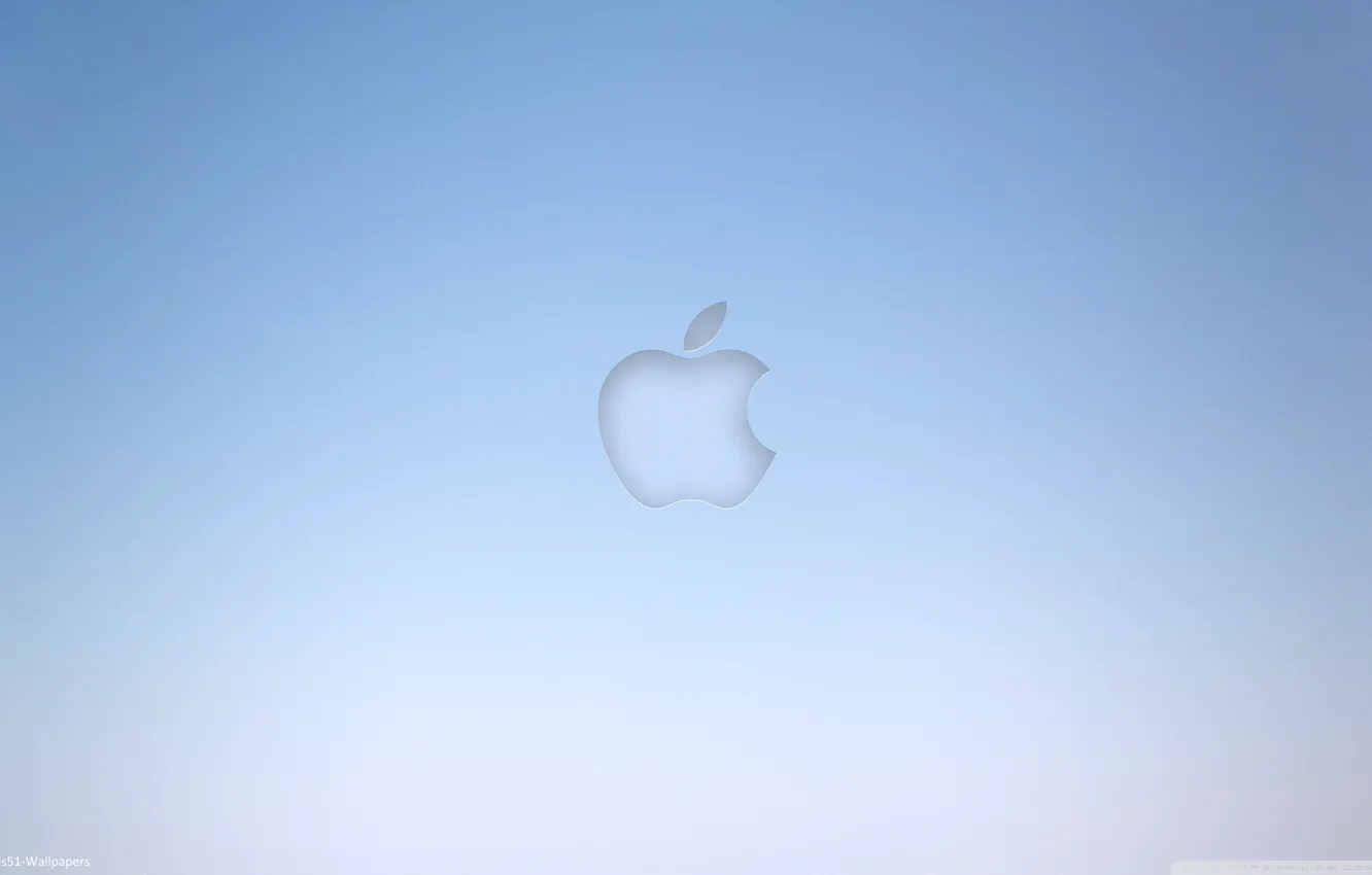 Photo wallpaper grey, background, blue, apple, Apple, minimalism, computers