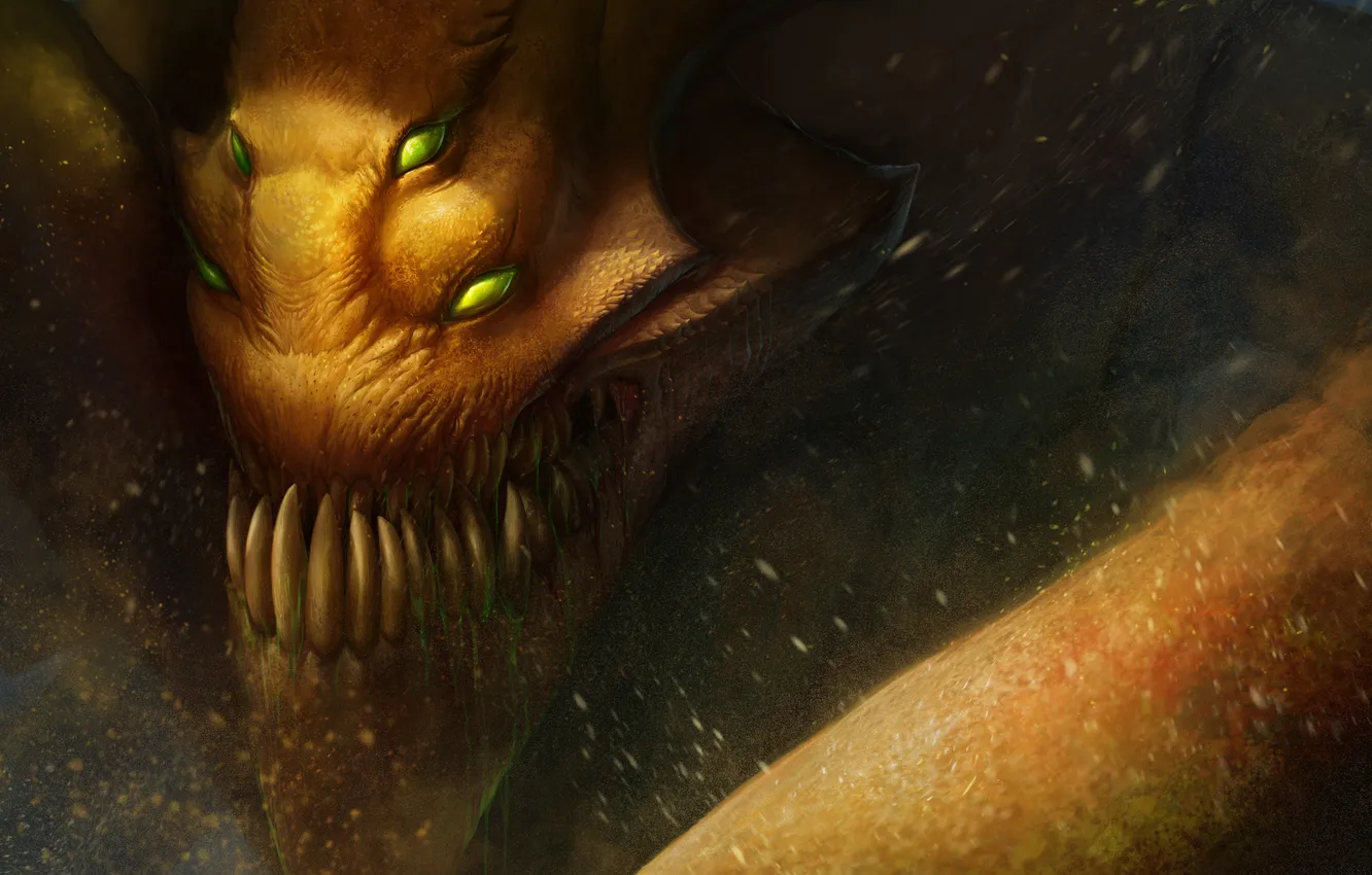 Photo wallpaper eyes, face, face, monster, teeth, Darude