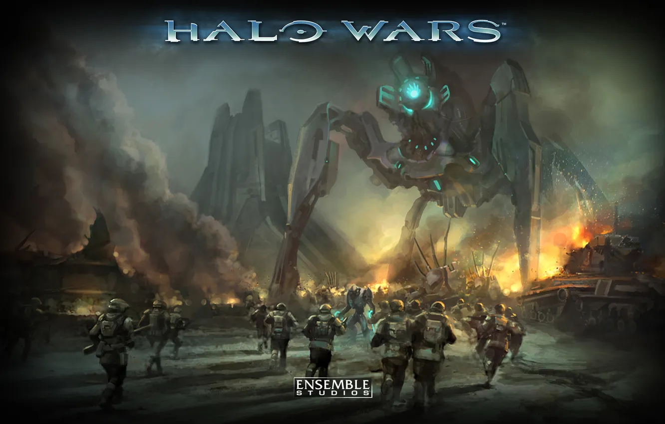 Photo wallpaper war, the game, Halo Wars