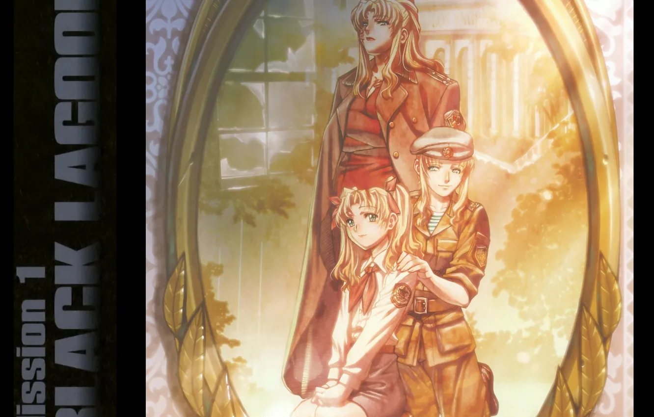 Photo wallpaper Black Lagoon, takes, military uniform, overcoat, Pirates of the Black lagoon, Balalaika, the woman warrior, …