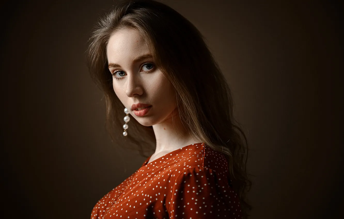 Photo wallpaper look, girl, light, photo, portrait, lips