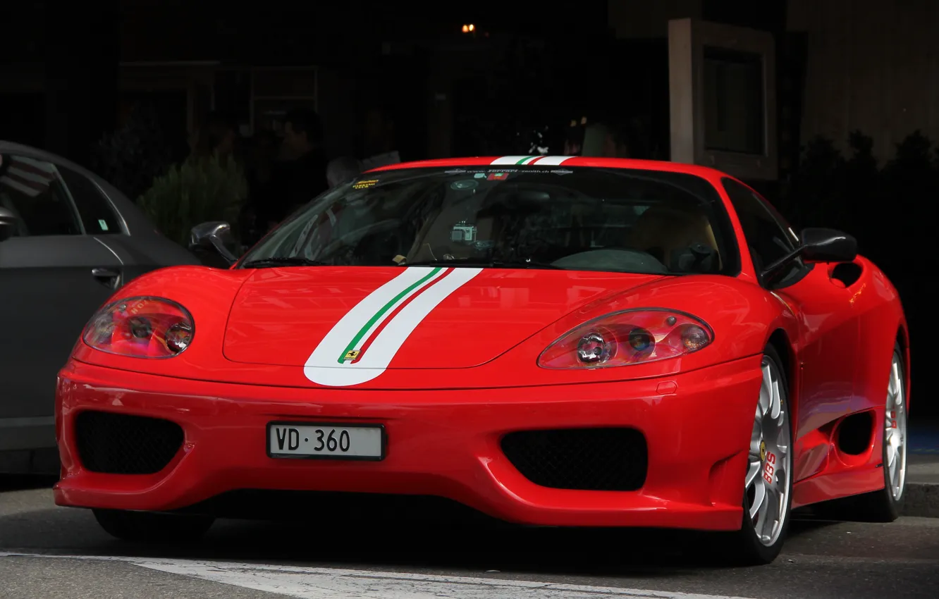 Photo wallpaper car, red, sport, Ferrari, sport, red, car, cars
