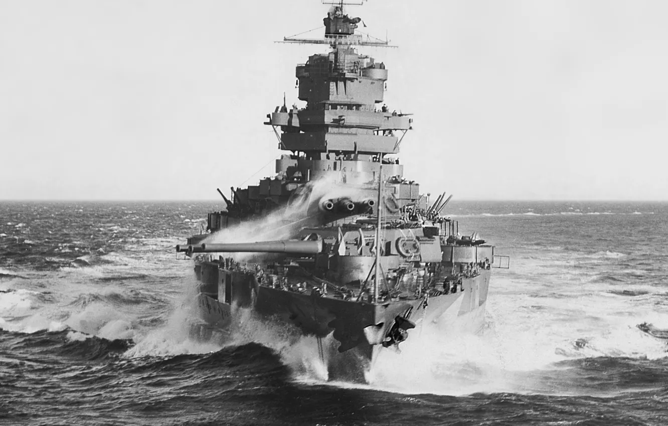 Photo wallpaper battleship, USS Idaho, BB-42