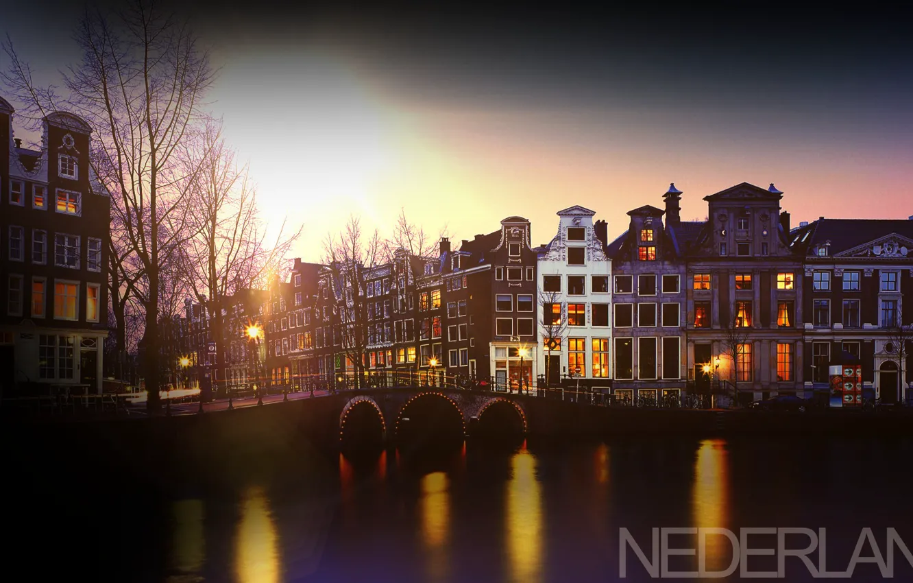 Photo wallpaper city, Amsterdam, Nederland