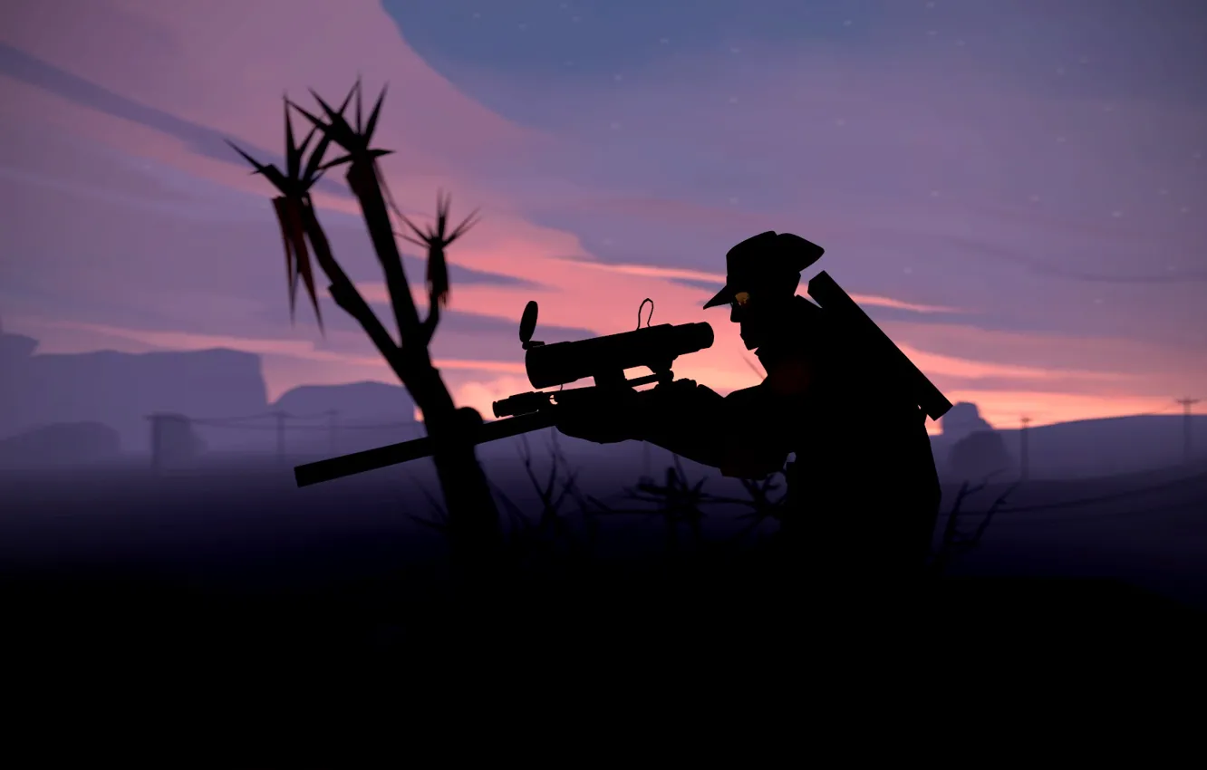 Photo wallpaper Night, sniper, night, team fortress 2, tf2, sniper