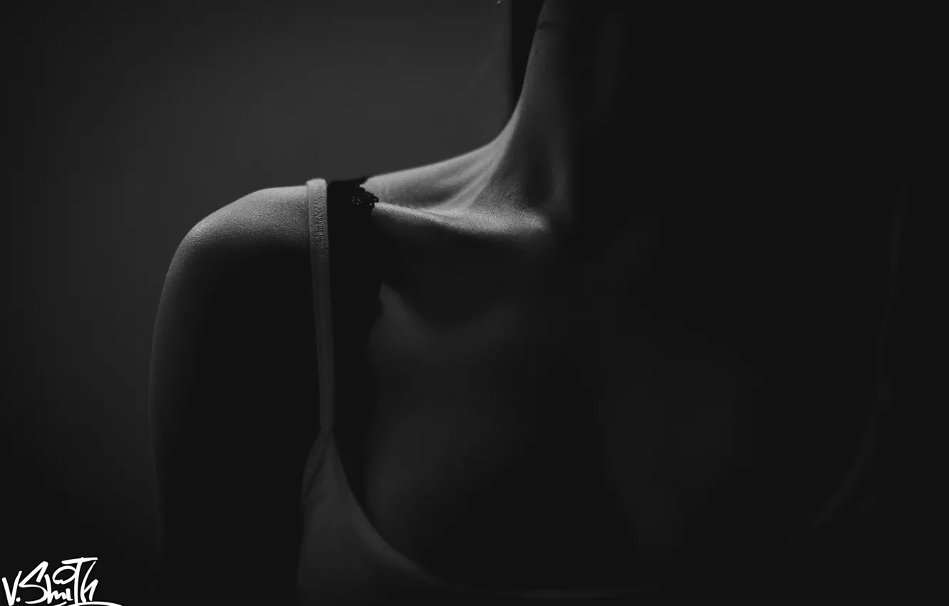 Photo wallpaper chest, girl, Mike, girl, shoulders, neck, chest, shoulder