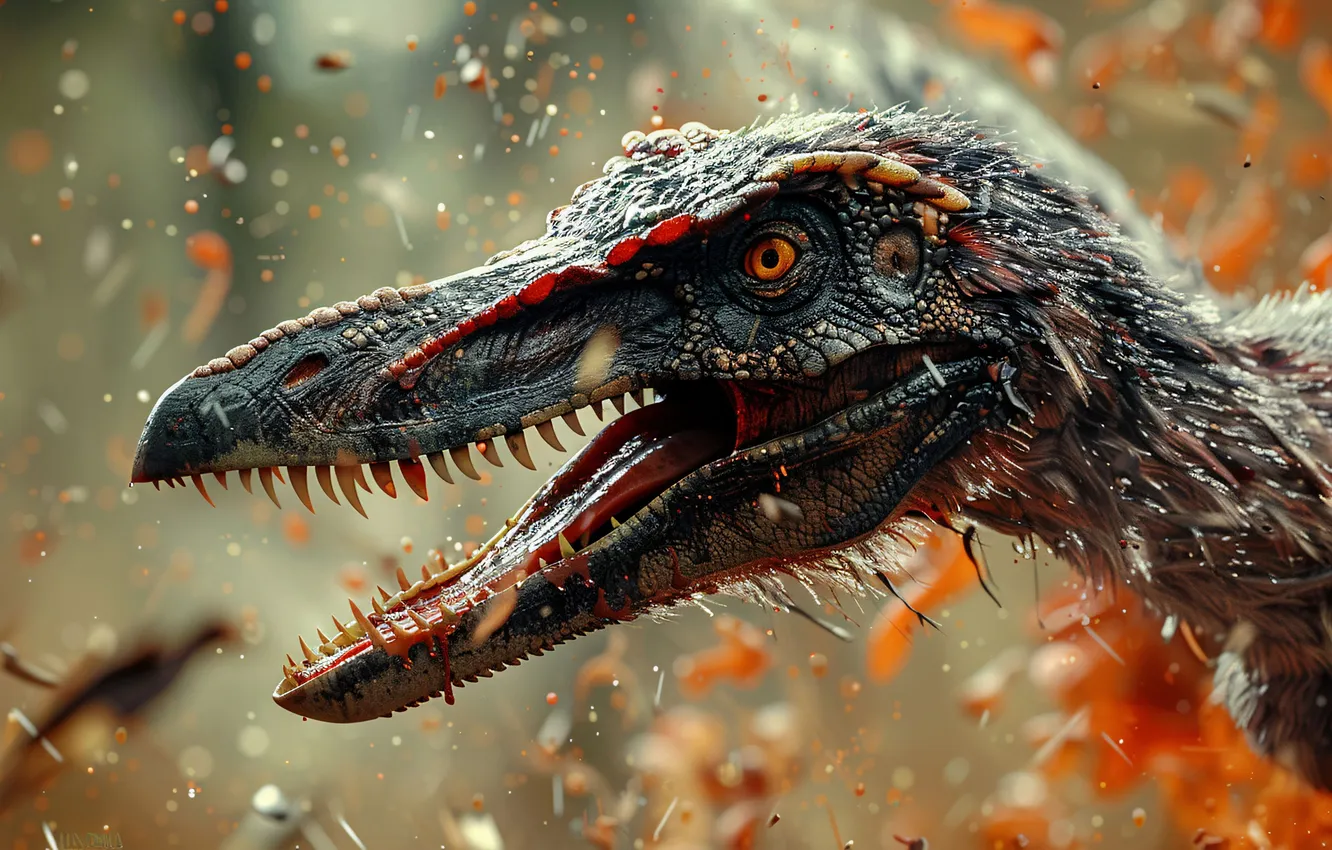 Photo wallpaper face, animal, dinosaur, teeth, head, beak, closeup, pterodactyl