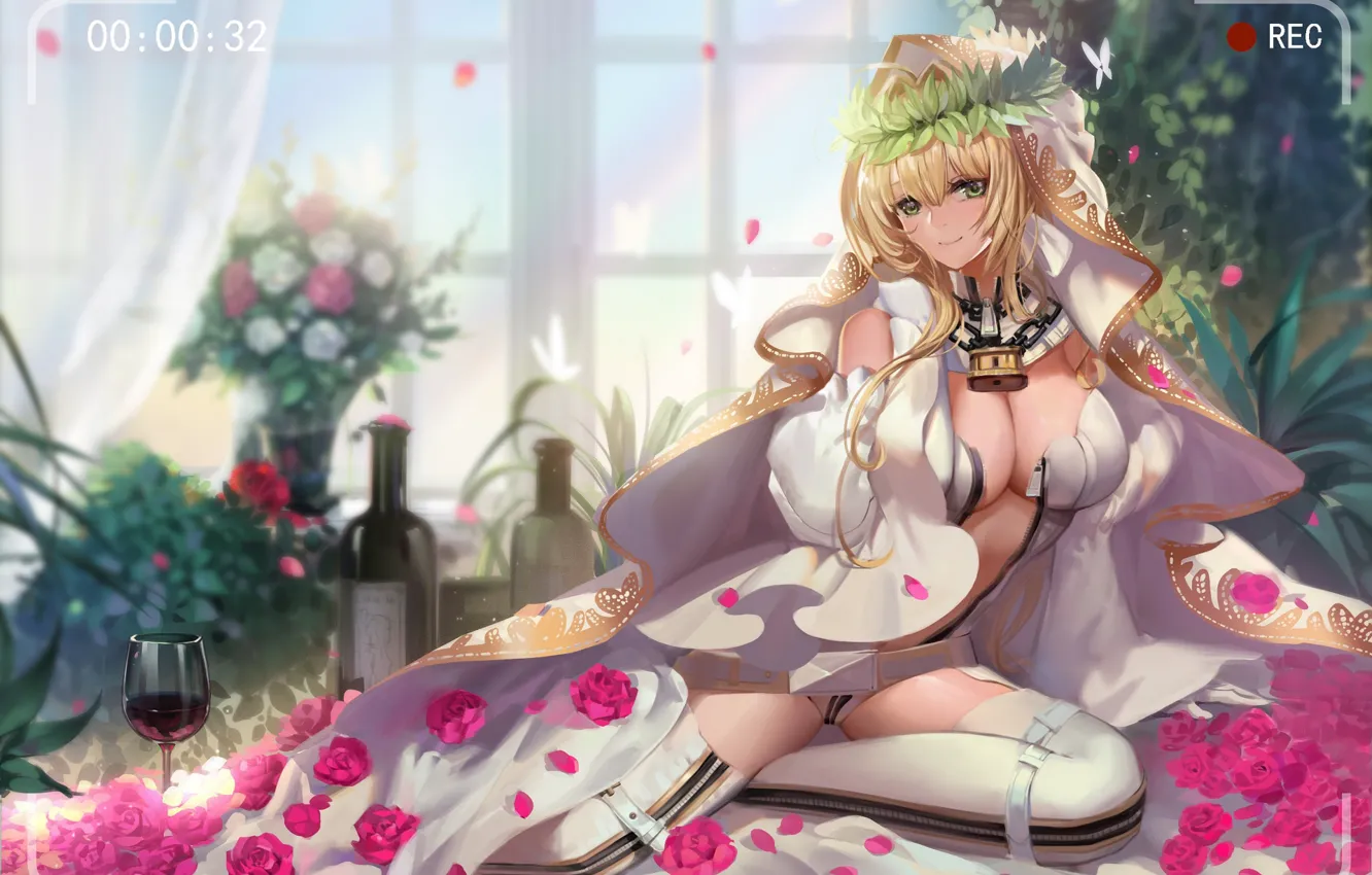 Photo wallpaper girl, anime, art, fate/stay night, fate/extra, the saber