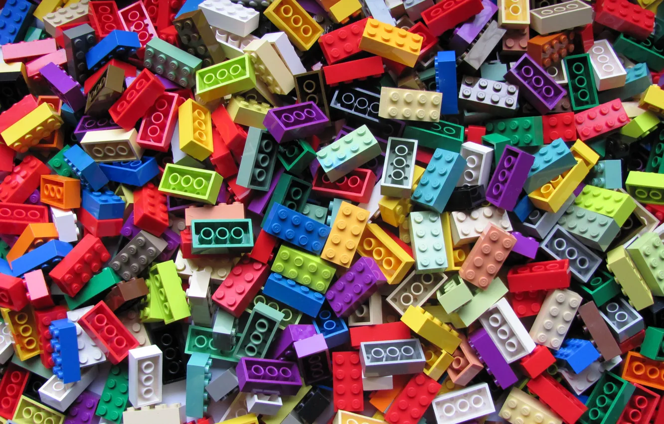 Photo wallpaper Lego, brick, special colors