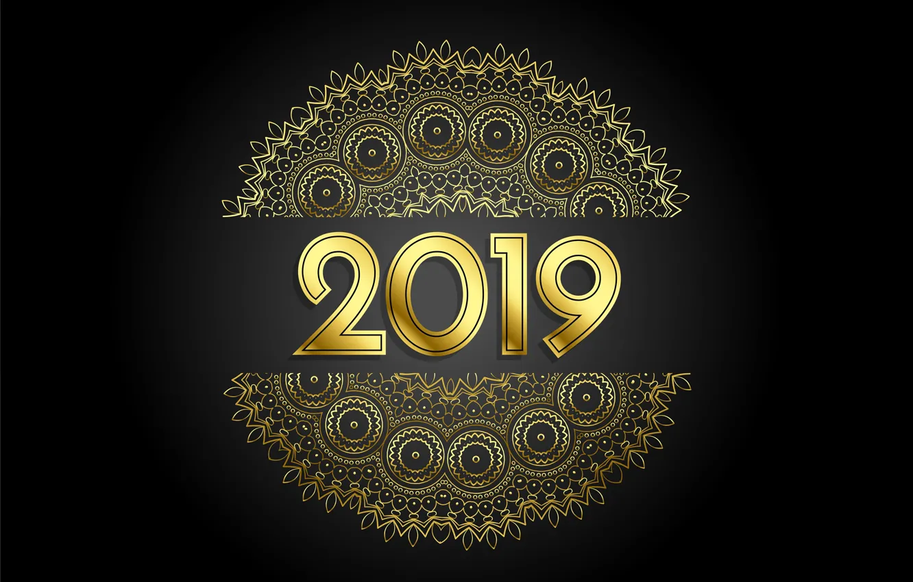 Photo wallpaper pattern, new year, 2019